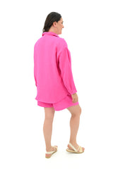Női plus size rövidnadrág inggel 8121 -24