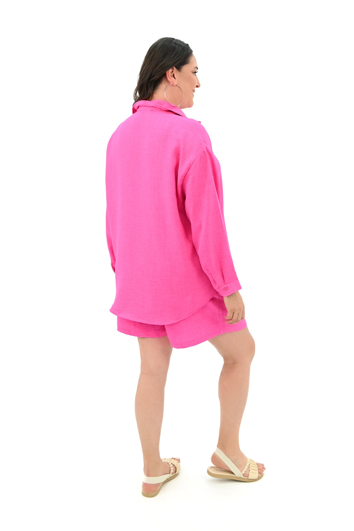 Női plus size rövidnadrág inggel 8121 -24