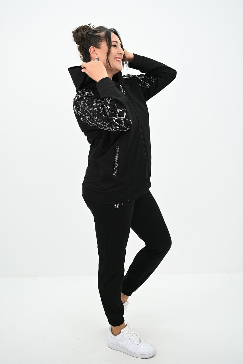 Női plus size melegítő strasszokkal 8129