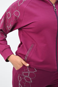Női plus size melegítő strasszokkal 8129