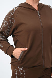 Női plus size melegítő strasszokkal 8129