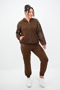 Női plus size melegítő strasszokkal 8129