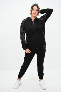 Női plus size melegítő strasszokkal 8129