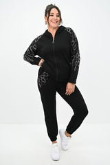 Női plus size melegítő strasszokkal 8129