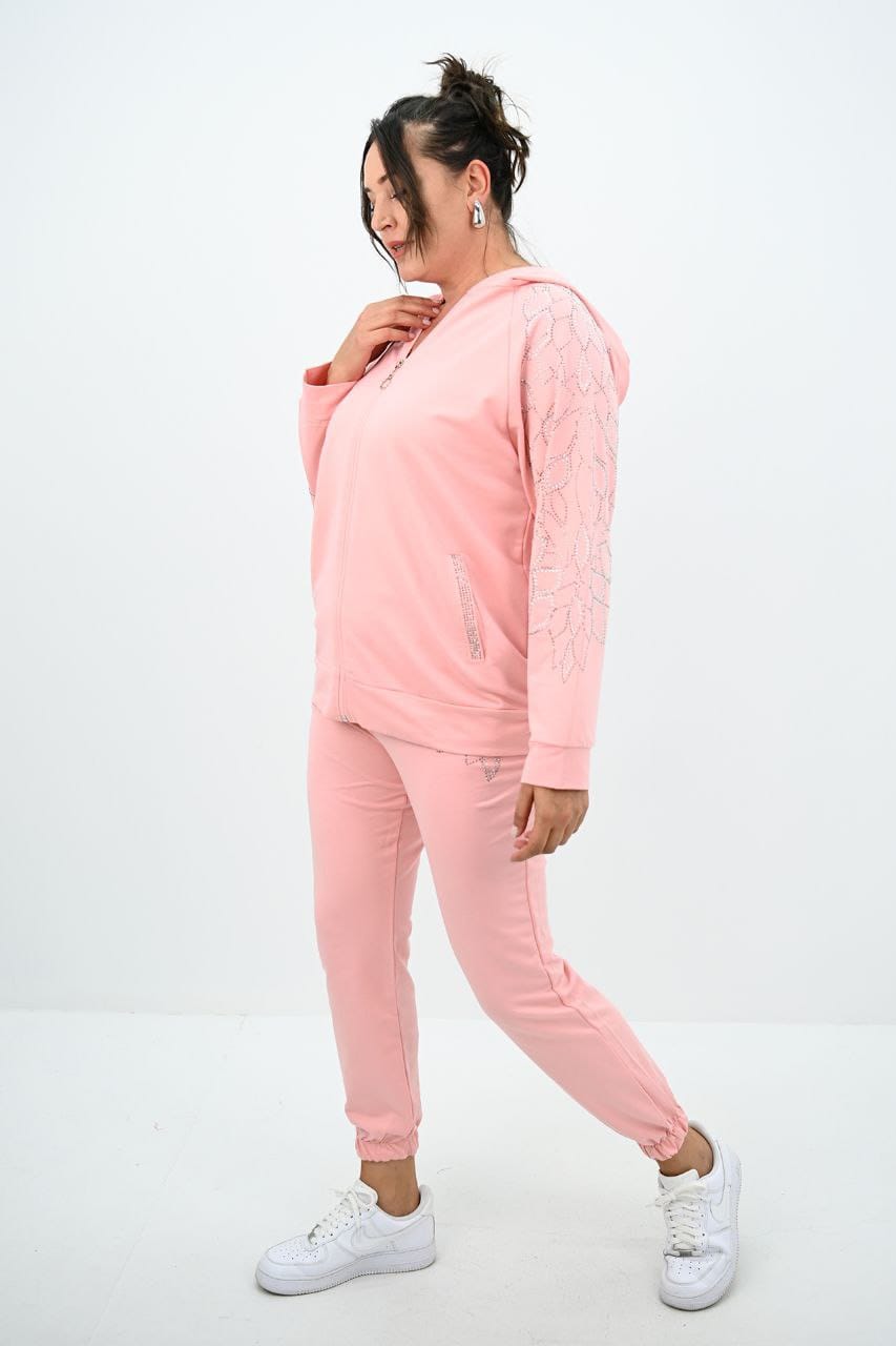 Női plus size melegítő strasszokkal 8129