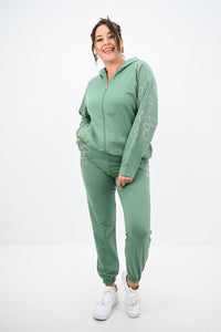 Női plus size melegítő strasszokkal 8129