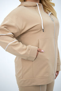 Női plus size melegítő oldalsó cipzárral 8130