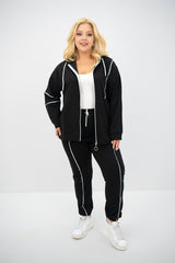 Női plus size melegítő oldalsó cipzárral 8130