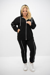Női plus size melegítő oldalsó cipzárral 8130