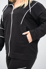 Női plus size melegítő oldalsó cipzárral 8130