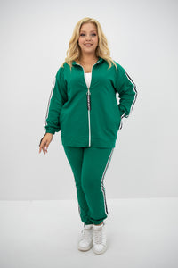Női plus size melegítő cipzárral 8136