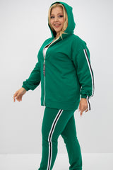 Női plus size melegítő cipzárral 8136