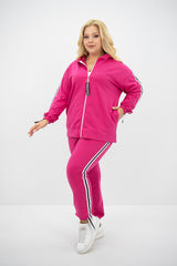 Női plus size melegítő cipzárral 8136
