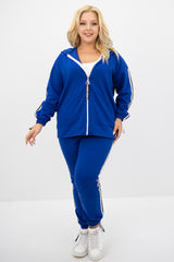 Női plus size melegítő cipzárral 8136