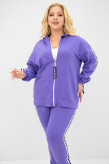 Női plus size melegítő cipzárral 8136