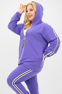 Női plus size melegítő cipzárral 8136