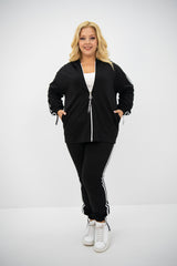 Női plus size melegítő cipzárral 8136