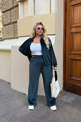 Női plus size bársony melegítő 8072