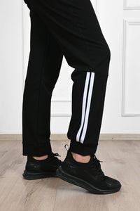Női plus size csíkos melegítőnadrág 9046