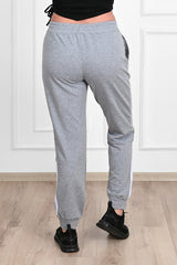 Női plus size csíkos melegítőnadrág 9046