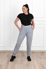 Női plus size csíkos melegítőnadrág 9046