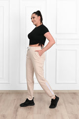 Női plus size csíkos melegítőnadrág 9046