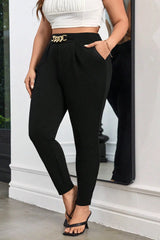 Női plus size nadrág csattal PTS003