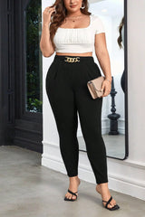 Női plus size nadrág csattal PTS003