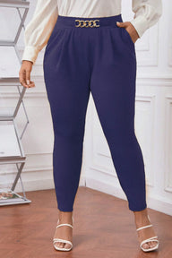 Női plus size nadrág csattal PTS003