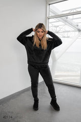 Női plus size bársony melegítő 8072