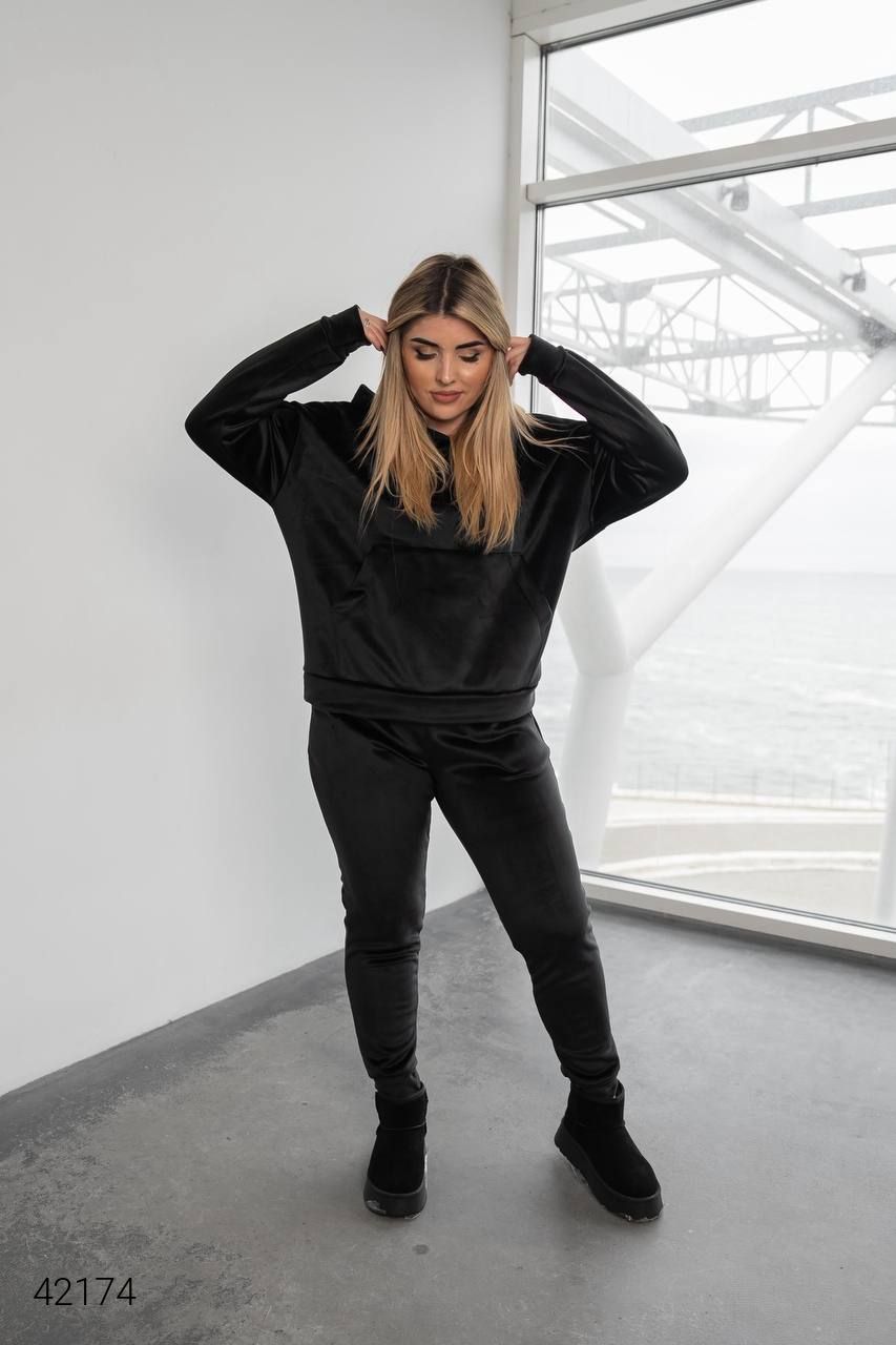 Női plus size bársony melegítő 8072