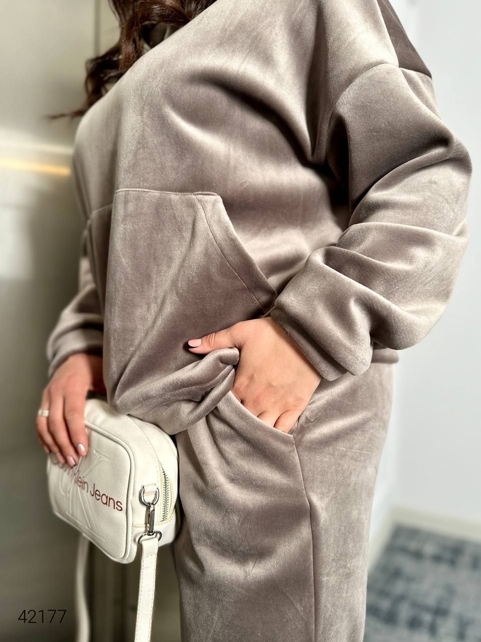 Női plus size bársony melegítő 8072