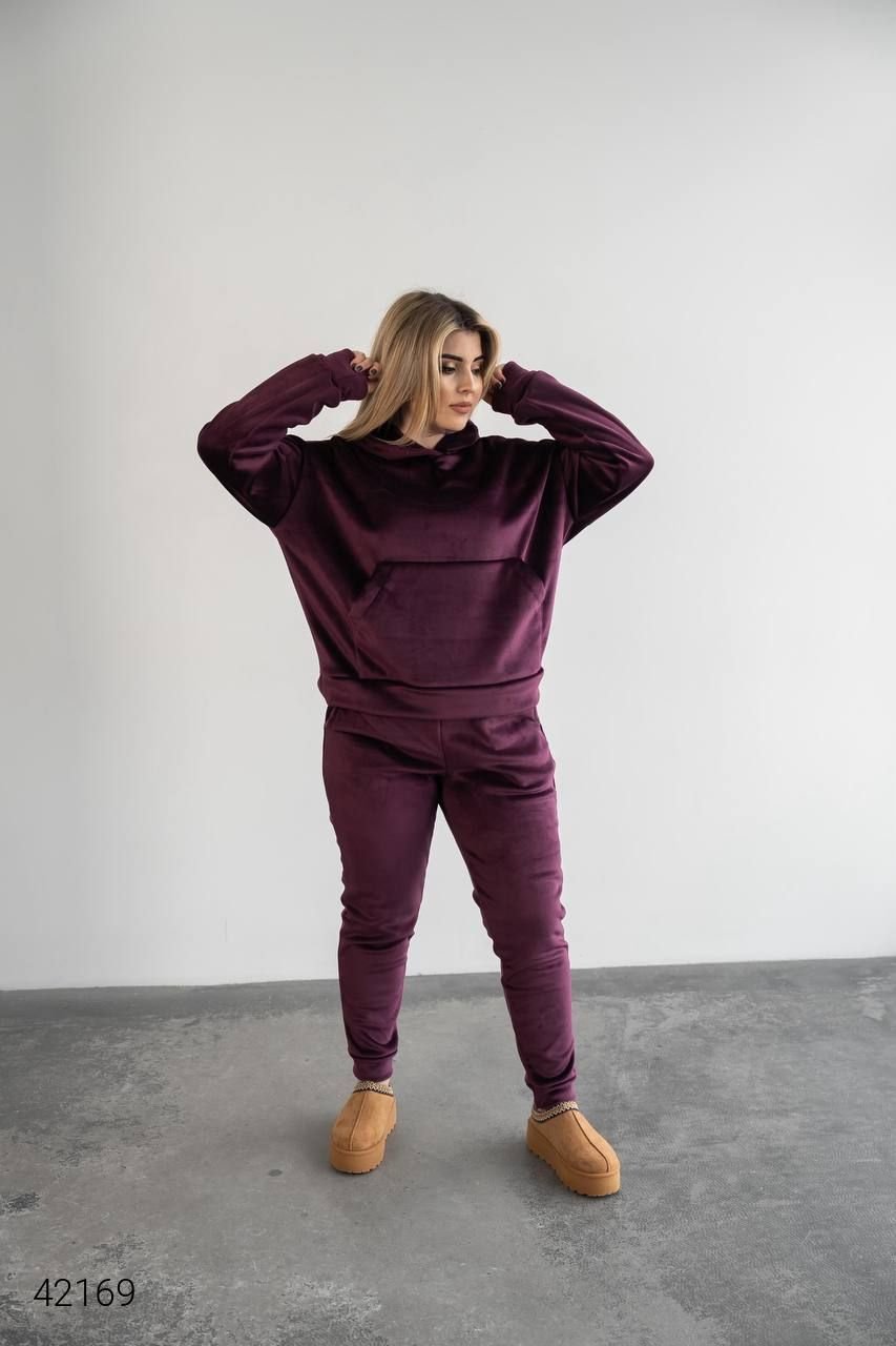 Női plus size bársony melegítő 8072