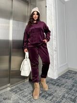 Női plus size bársony melegítő 8072
