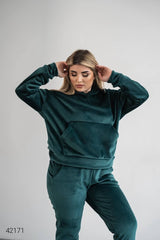 Női plus size bársony melegítő 8072