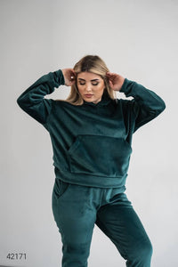 Női plus size bársony melegítő 8072