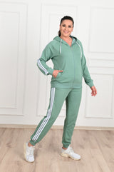 Női plus size csíkos melegítő 8047