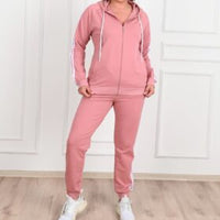 Női plus size csíkos melegítő 8047