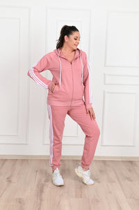 Női plus size csíkos melegítő 8047