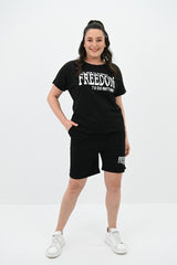 Női plus size melegítő Freedom rövidnadrág 8092