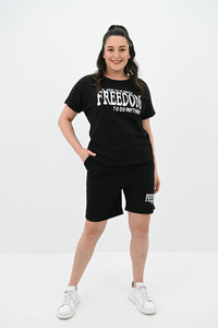 Női plus size melegítő Freedom rövidnadrág 8092