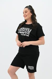 Női plus size melegítő Freedom rövidnadrág 8092