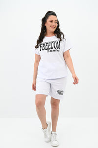 Női plus size melegítő Freedom rövidnadrág 8092