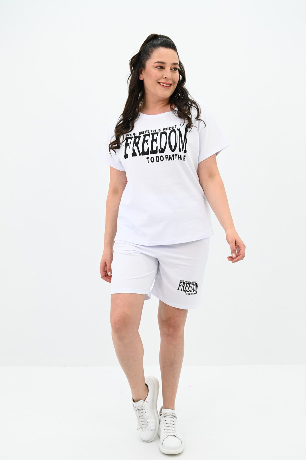 Női plus size melegítő Freedom rövidnadrág 8092