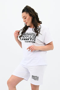 Női plus size melegítő Freedom rövidnadrág 8092