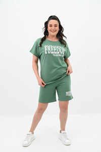 Női plus size melegítő Freedom rövidnadrág 8092