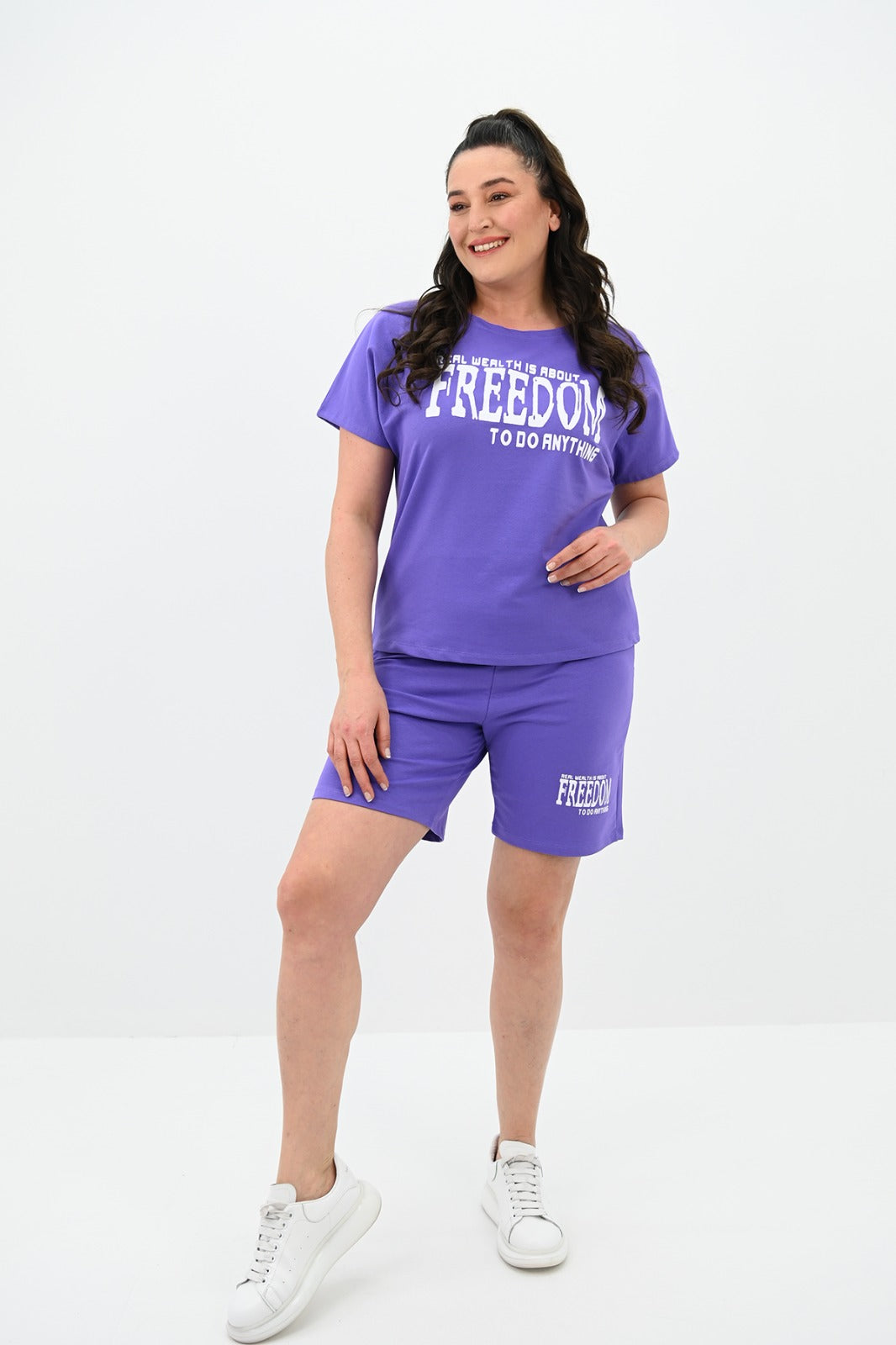 Női plus size melegítő Freedom rövidnadrág 8092
