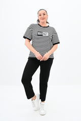 Női melegítő plus size csíkos WHY NOT 3803-23