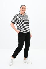 Női melegítő plus size csíkos WHY NOT 3803-23