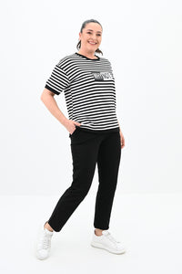 Női melegítő plus size csíkos WHY NOT 3803-23